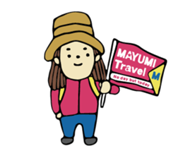 Sticker of travel girl sticker #10054888