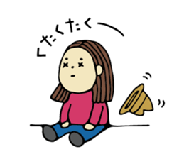 Sticker of travel girl sticker #10054891