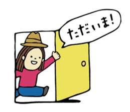 Sticker of travel girl sticker #10054899