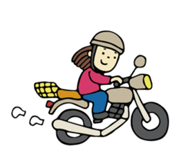 Sticker of travel girl sticker #10054905