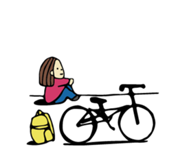 Sticker of travel girl sticker #10054906