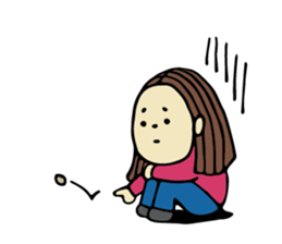 Sticker of travel girl sticker #10054909