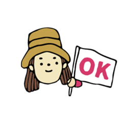 Sticker of travel girl sticker #10054917