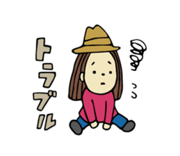 Sticker of travel girl sticker #10054921