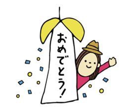 Sticker of travel girl sticker #10054924