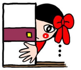 The girl who likes a kimono sticker #10055172