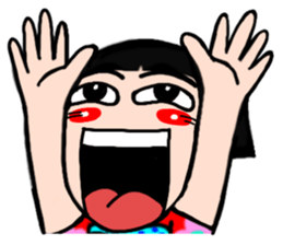 The girl who likes a kimono sticker #10055176