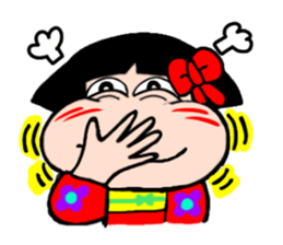 The girl who likes a kimono sticker #10055179