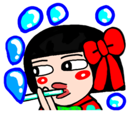 The girl who likes a kimono sticker #10055182