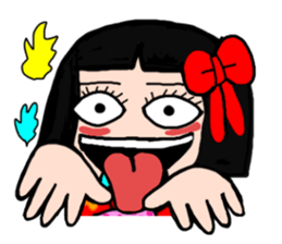 The girl who likes a kimono sticker #10055184