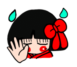 The girl who likes a kimono sticker #10055185