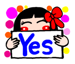 The girl who likes a kimono sticker #10055188