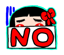 The girl who likes a kimono sticker #10055189