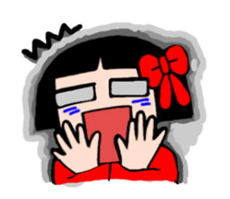 The girl who likes a kimono sticker #10055190