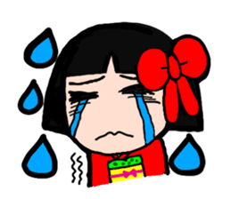 The girl who likes a kimono sticker #10055191