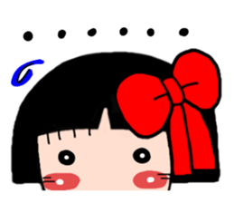 The girl who likes a kimono sticker #10055201