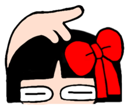 The girl who likes a kimono sticker #10055203