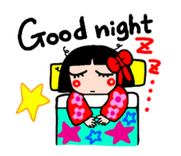 The girl who likes a kimono sticker #10055207