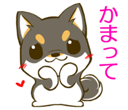 Japanese Black Shiba Inu tan 2 sticker #10056810