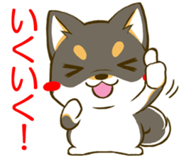 Japanese Black Shiba Inu tan 2 sticker #10056815