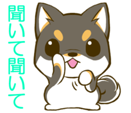 Japanese Black Shiba Inu tan 2 sticker #10056818