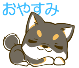 Japanese Black Shiba Inu tan 2 sticker #10056820