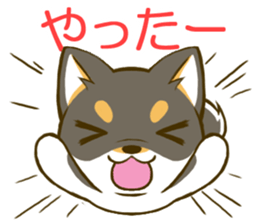 Japanese Black Shiba Inu tan 2 sticker #10056821