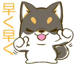 Japanese Black Shiba Inu tan 2 sticker #10056822