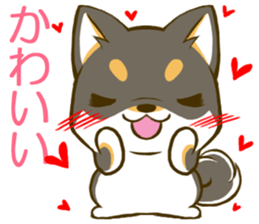 Japanese Black Shiba Inu tan 2 sticker #10056831