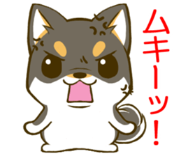 Japanese Black Shiba Inu tan 2 sticker #10056836
