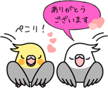Cockatiel "Okame-inko" sticker #10057609