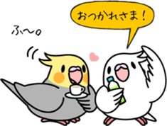 Cockatiel "Okame-inko" sticker #10057612