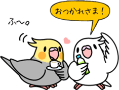 Cockatiel "Okame-inko" sticker #10057612