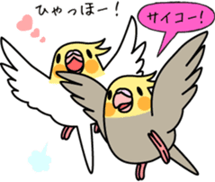 Cockatiel "Okame-inko" sticker #10057624