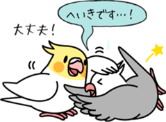 Cockatiel "Okame-inko" sticker #10057627
