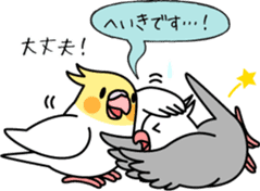 Cockatiel "Okame-inko" sticker #10057627