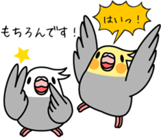 Cockatiel "Okame-inko" sticker #10057633