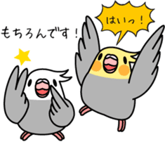 Cockatiel "Okame-inko" sticker #10057633