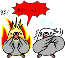 Cockatiel "Okame-inko" sticker #10057643