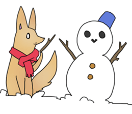 KAWAII Fox sticker #10058276