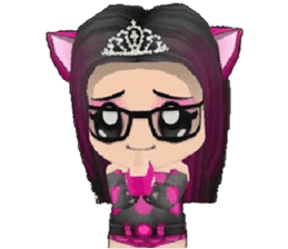Kitten Crowned in Pink sticker #10058889