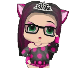 Kitten Crowned in Pink sticker #10058894