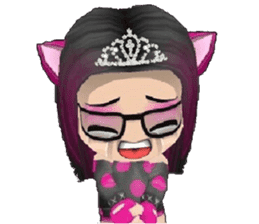 Kitten Crowned in Pink sticker #10058895