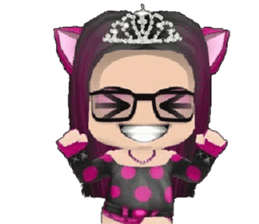 Kitten Crowned in Pink sticker #10058897