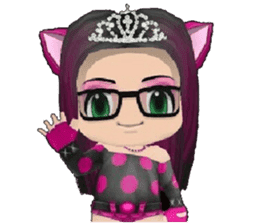 Kitten Crowned in Pink sticker #10058899