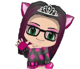 Kitten Crowned in Pink sticker #10058900