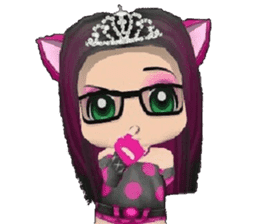 Kitten Crowned in Pink sticker #10058901