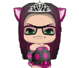 Kitten Crowned in Pink sticker #10058902