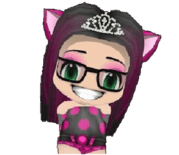 Kitten Crowned in Pink sticker #10058904