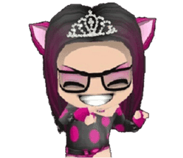 Kitten Crowned in Pink sticker #10058908